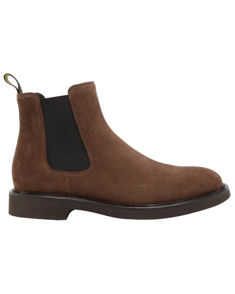 Doucal´s Chelsea Boots aus weichem Wildleder in Cognac