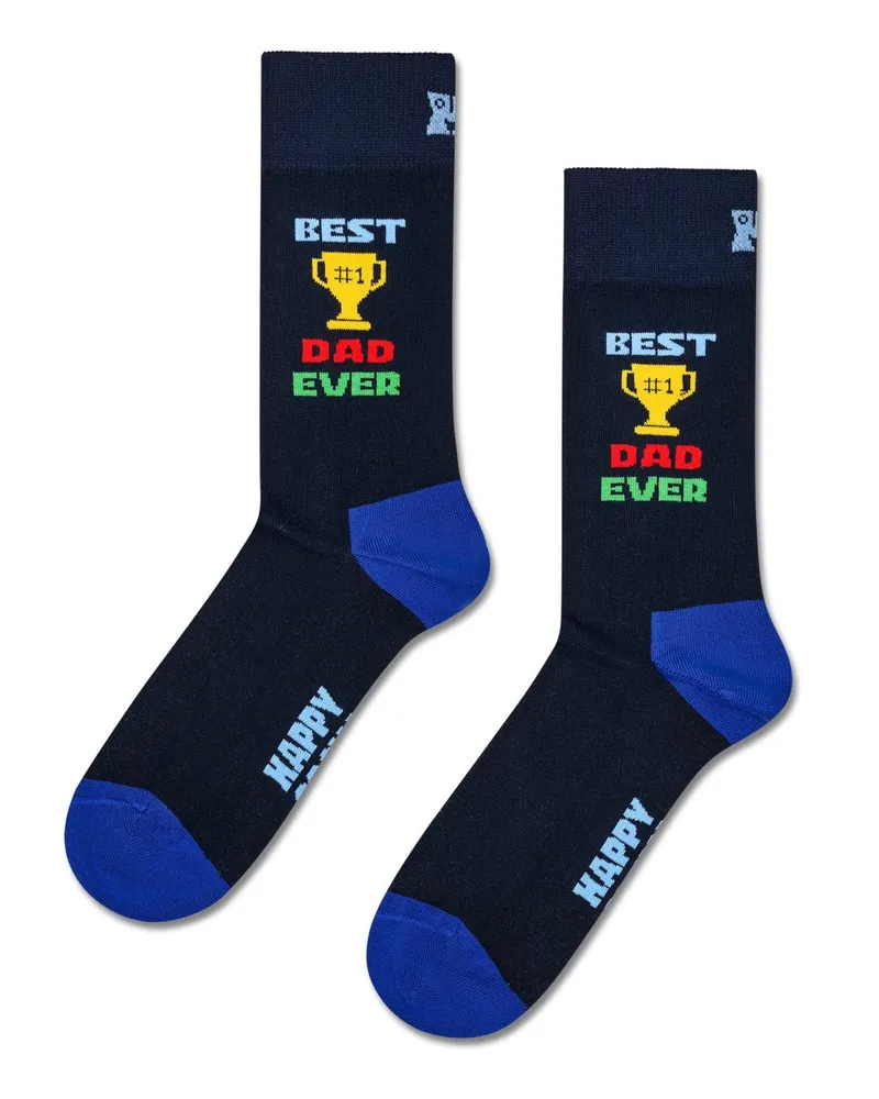 Happy Socks Socken mit Best Dad Ever-Motiv in Marine