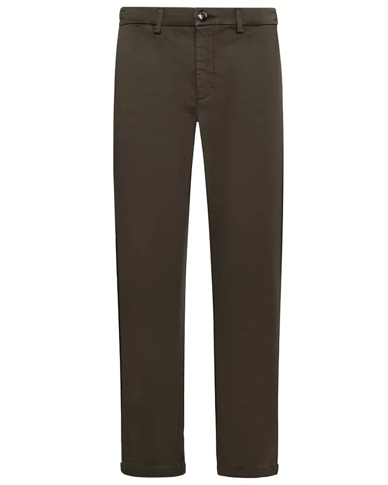 Mos Mosh Glatte Chino Hunt aus einem Baumwollmix, Regular Fit in Dunkelbraun