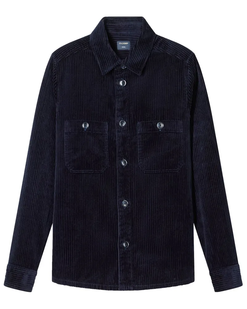 Olymp Overshirt aus Baumwollcord in Marine