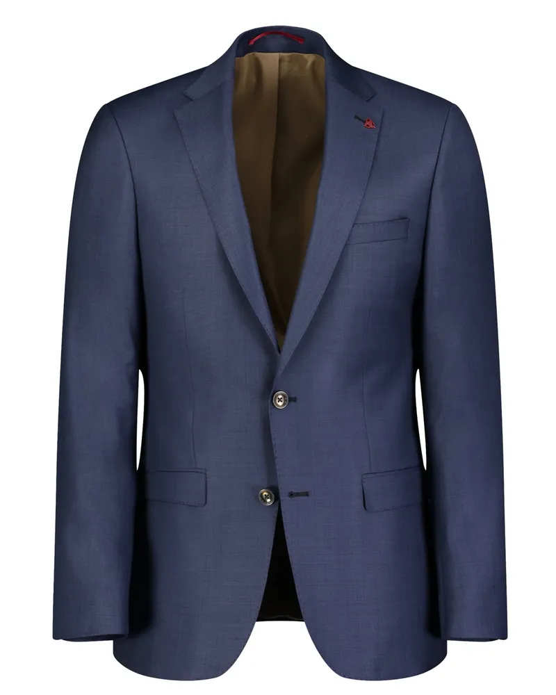 Roy Robson Baukasten-Sakko in Super 120 Schurwolle, Slim Fit in Mittelblau