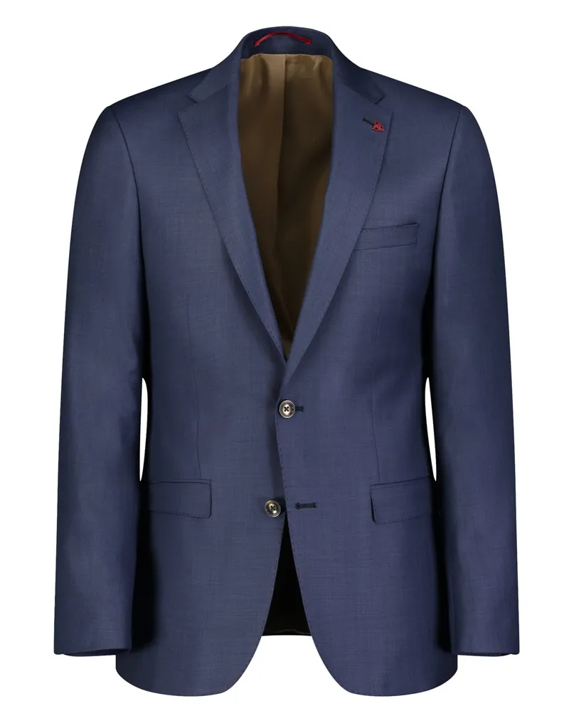 Roy Robson Baukasten-Sakko in Super 120 Schurwolle, Slim Fit in Mittelblau