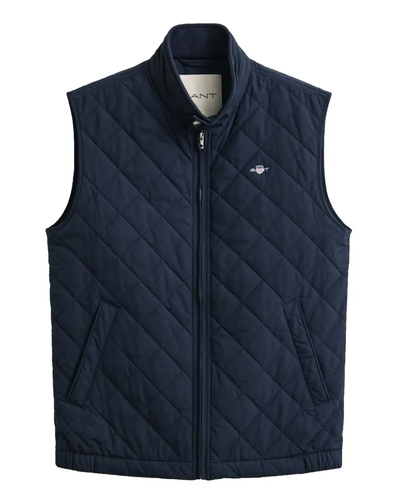 Gant Steppweste mit Kragenriegel und recycelter Wattierung in Marine