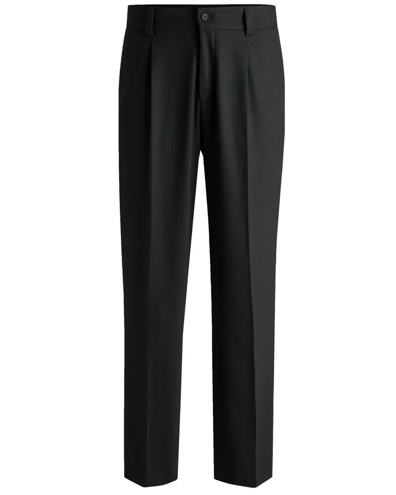 HUGO BOSS Mix & Match Hose aus einem Stretch-Mix, Modern Fit in Schwarz