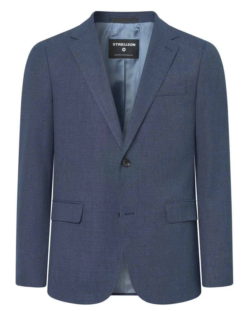 windsor. Gefüttertes Sakko mit dezentem Webmuster, Slim Fit in Marine