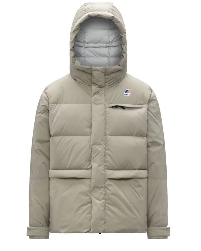 K-Way Wasserabweisende Steppjacke mit Daunenfüllung, Regular Fit in Schilf