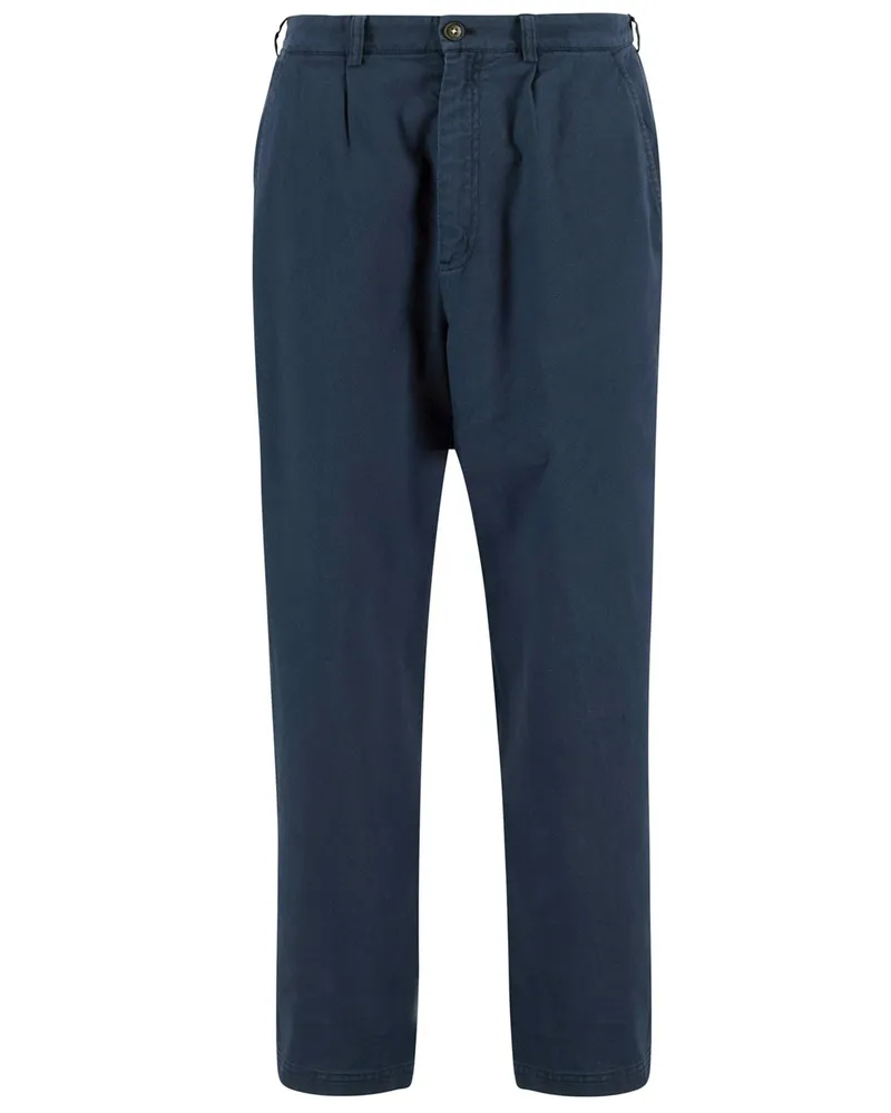 Barbour Weit fallende Haose aus einem Baumwolle-Leinen-Mix, Relaxed Fit in Marine