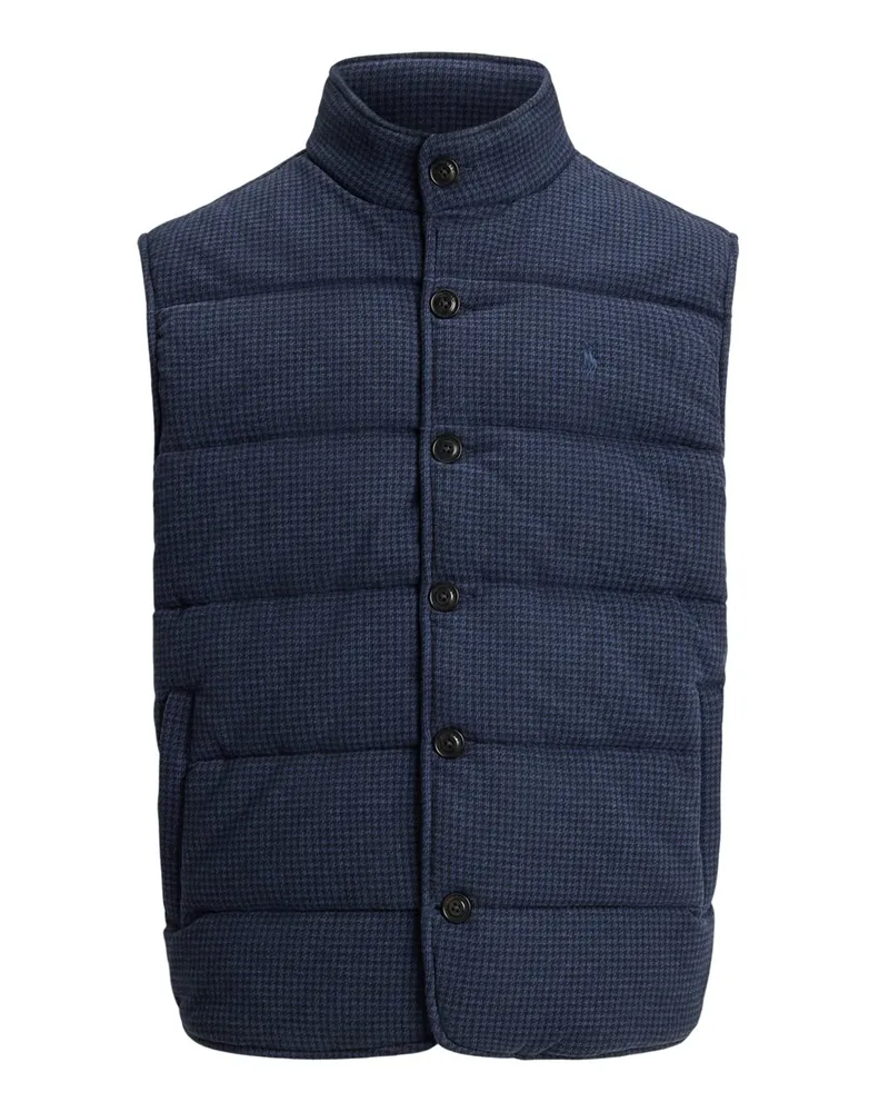 Ralph Lauren Steppweste mit Pepita-Muster und recycelter Wattierung in Marine