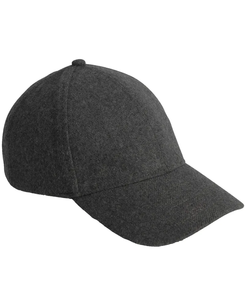 Woolrich Flanell-Cap aus einer Wollmischung in Anthrazit