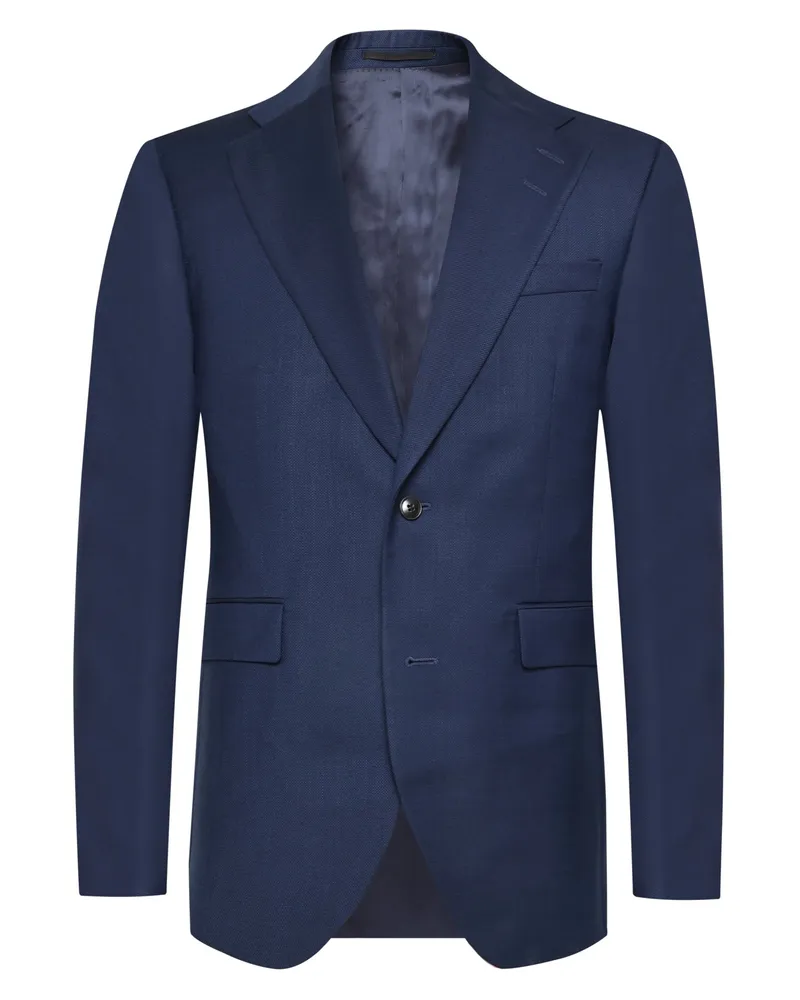 Tiger of Sweden Anzugsakko aus Schurwolle mit Struktur, Regular Fit in Königsblau