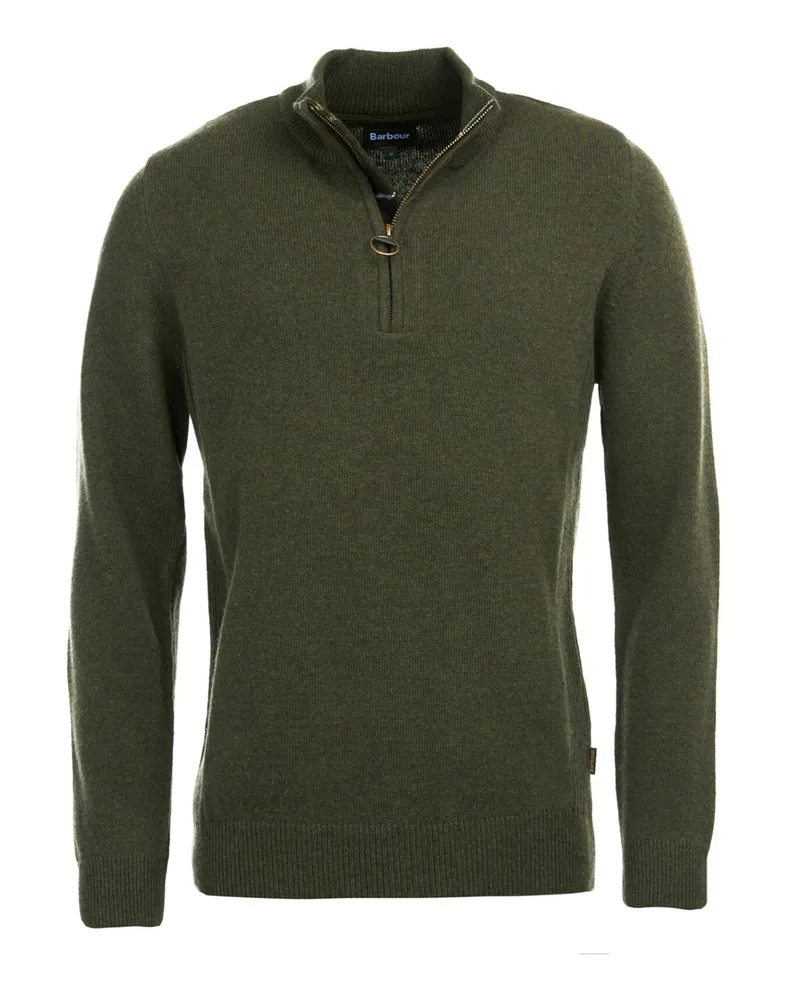 Barbour Softer Troyer Holden aus Lammwolle mit Streifenakzenten in Oliv