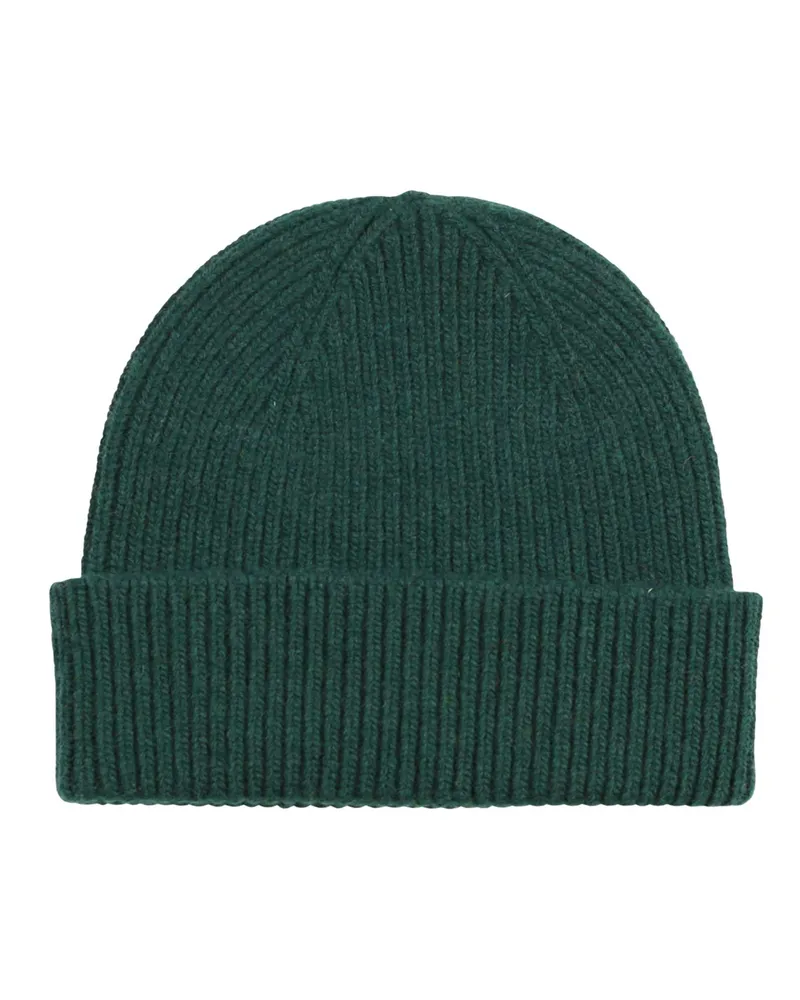COLORFUL STANDARD Strickmütze aus recycelter Merinowolle in Tanne