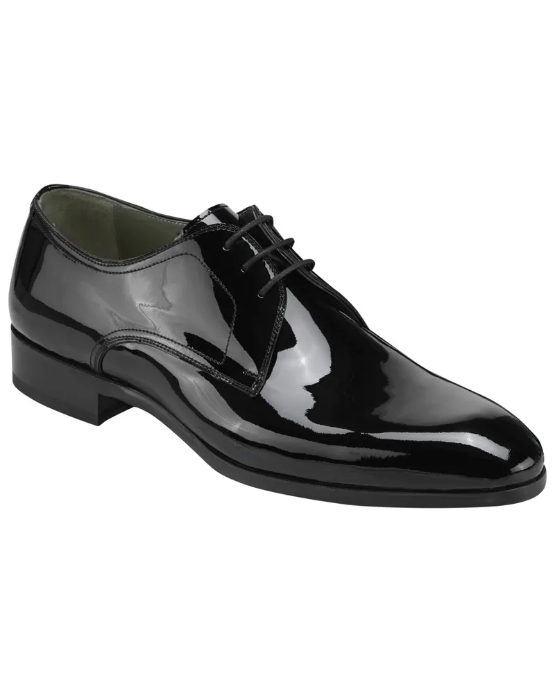 Magnanni Galaschuhe aus Lackleder in Derby-Form in Schwarz