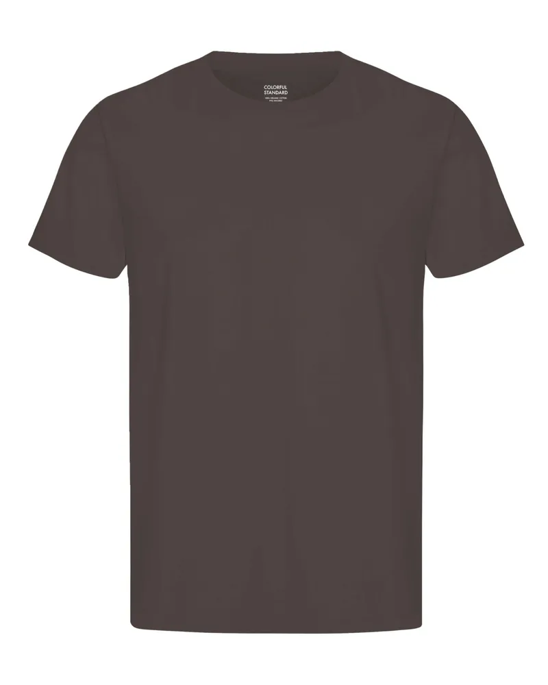 COLORFUL STANDARD T-Shirt aus softer vorgewaschener Bio-Baumwolle in Dunkelbraun
