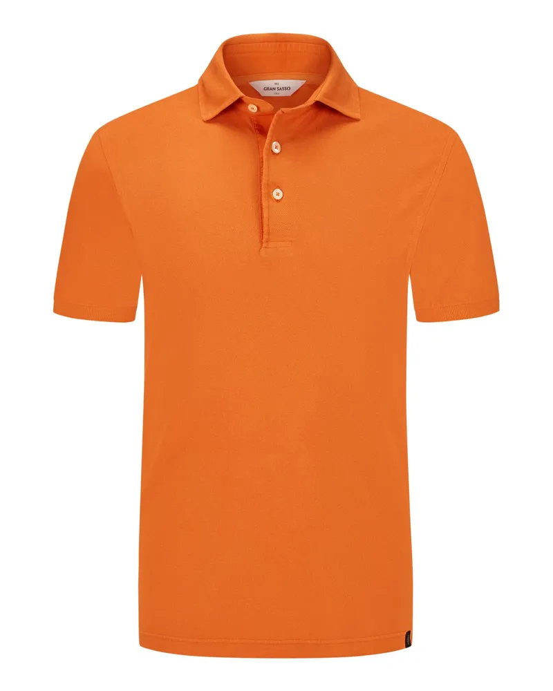 Gran Sasso Poloshirt in Piqué-Qualität aus Baumwolle Orange