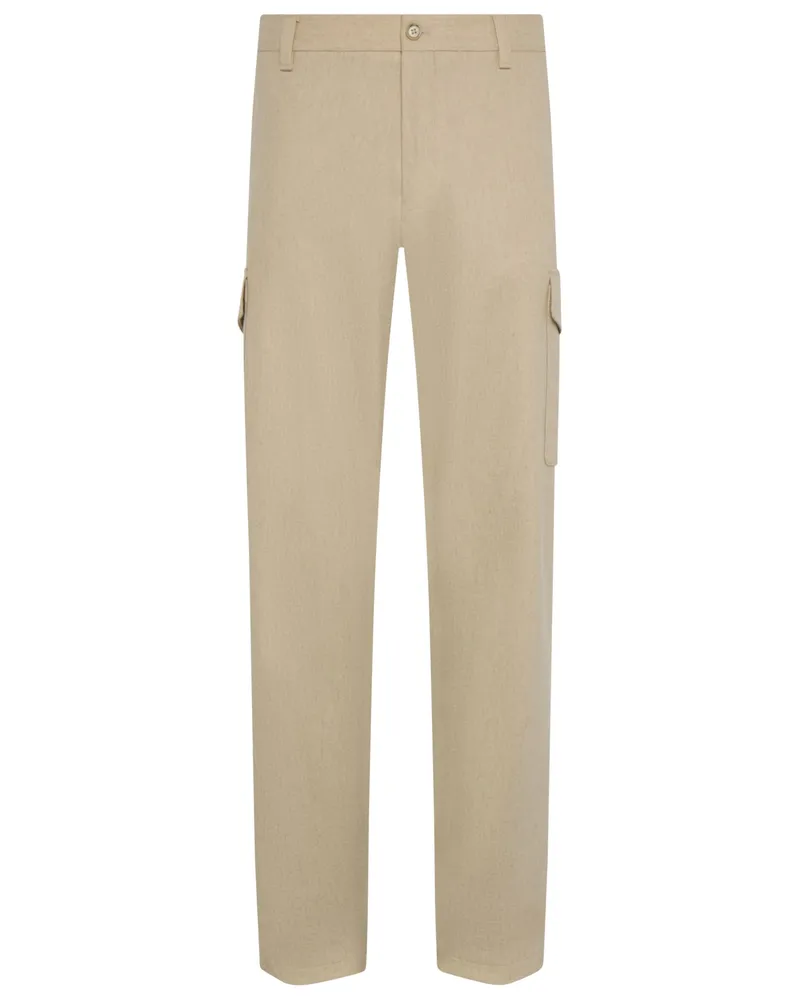 HUGO BOSS Softe Cargohose aus einem Wollmix in Beige