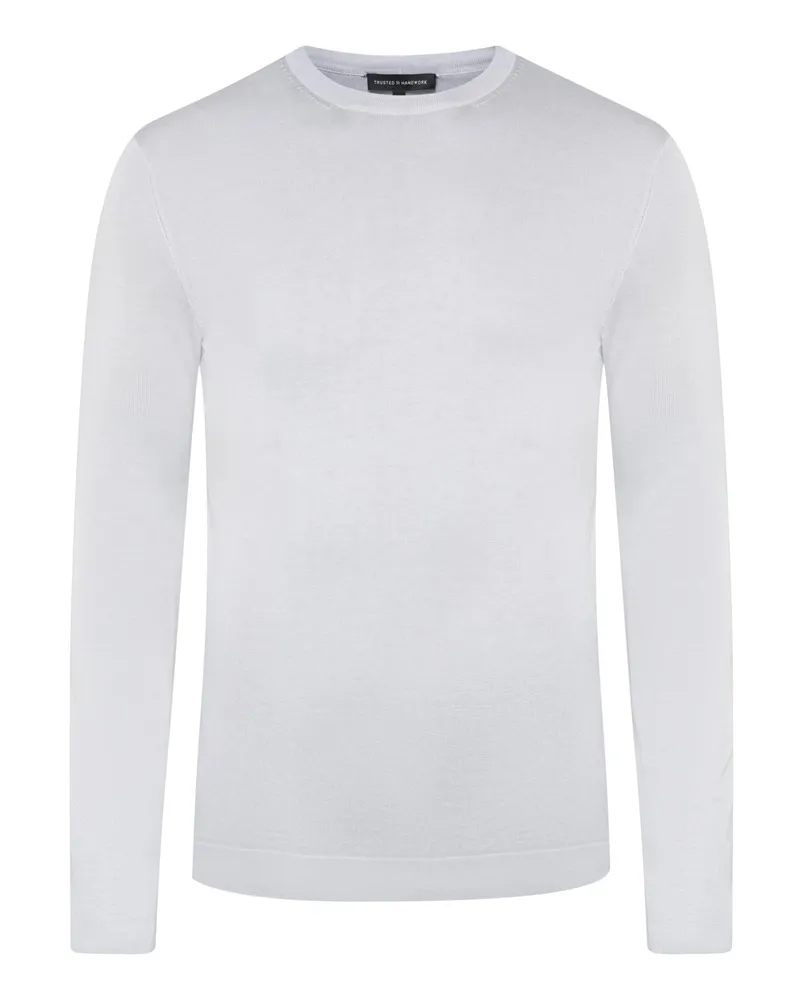 Trusted Handwork Unifarbenes Sweatshirt aus Pima Baumwolle in Grau