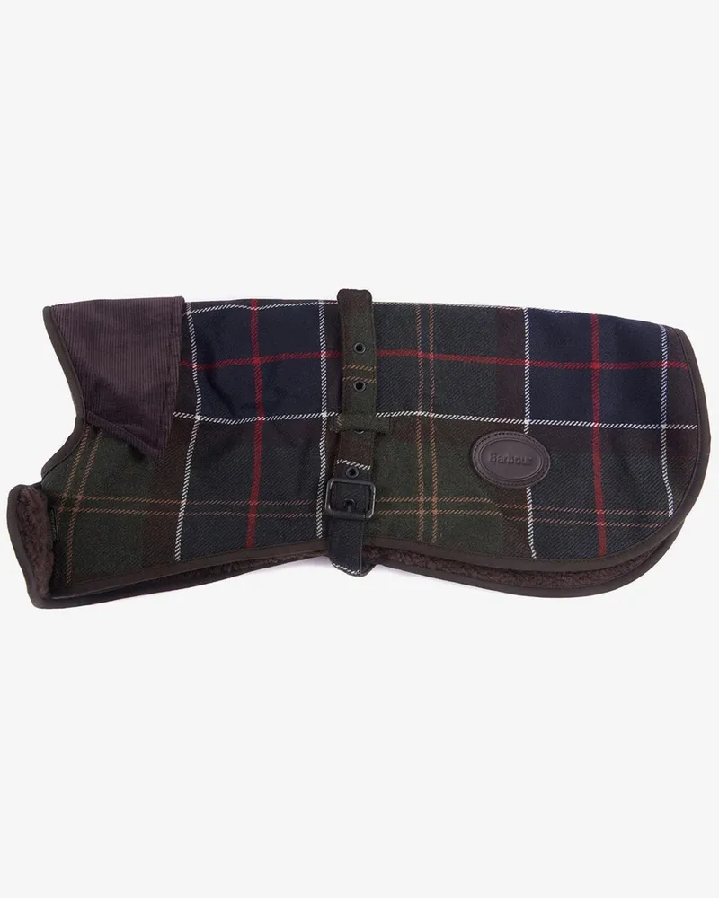 Barbour Hundemantel in Woll-Touch mit Tartan-Muster in Grün