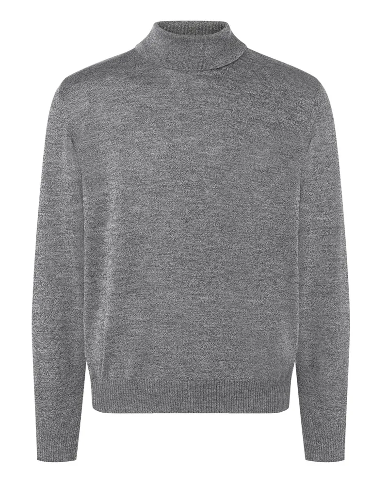 Maerz Leichter Rollkragenpullover aus Superwash-Merinowolle, Regular in Grau