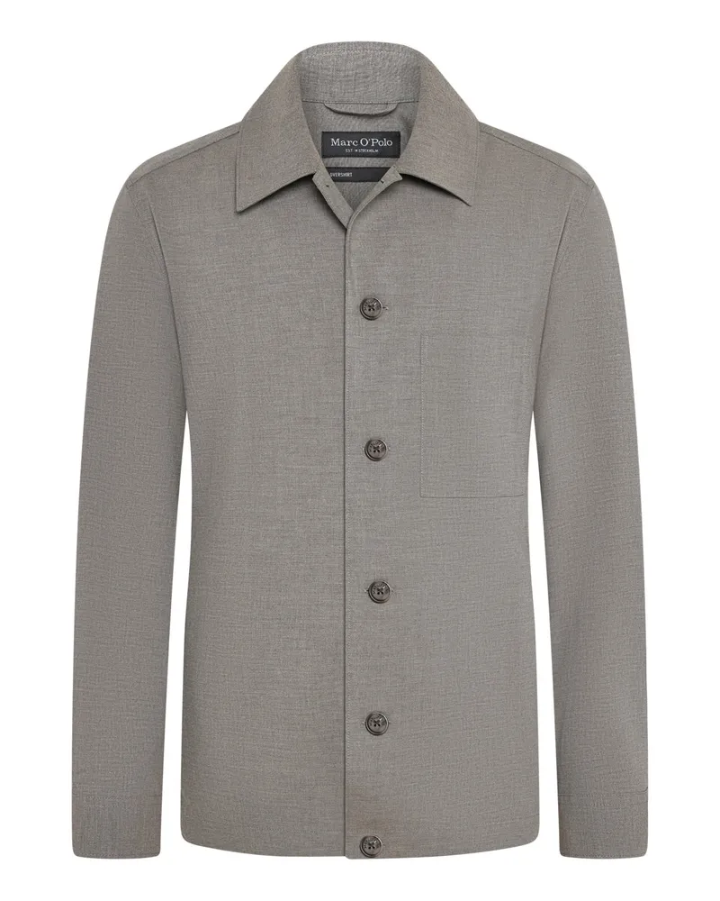 Marc O'Polo Softes Overshirt aus einem Wollmix in Beige