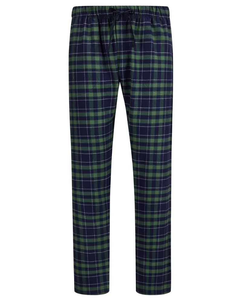 Novila Karierte Pyjamahose in Flanell-Qualität in Grün