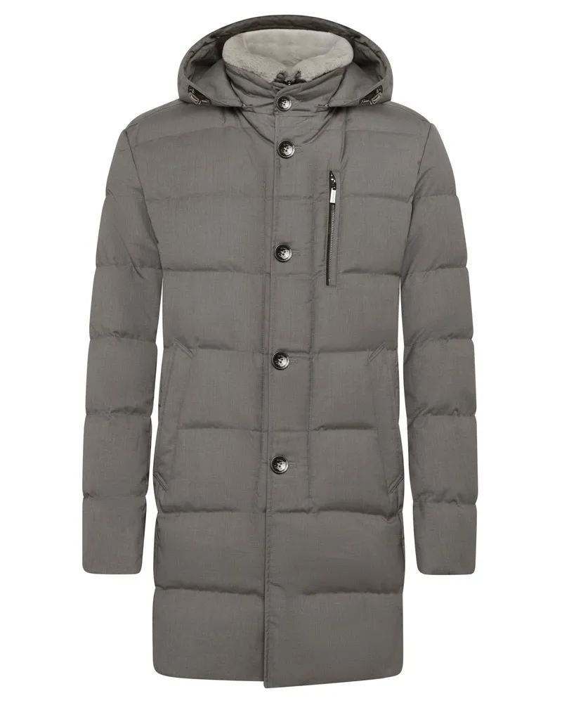 Gimo's Steppparka in Technoflanell-Qualität mit Künstlicher Daunenfüllung in Beige