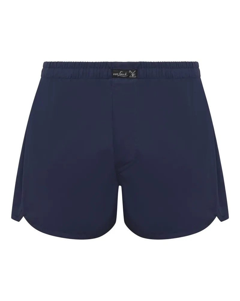 van Laack Glatte Boxershorts in Satin-Qualität in Marine
