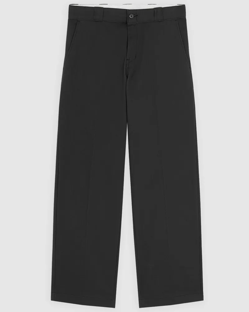 Dickies Worker-Pants aus Baumwoll-Twill, Loose Fit in Schwarz