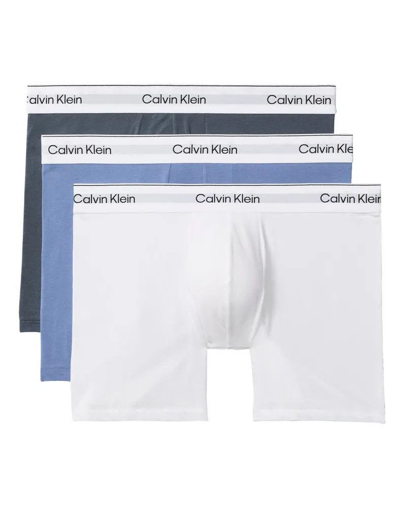 Calvin Klein 3er-Pack Boxer-Briefs mit Stretch und Label-Bund in Blau