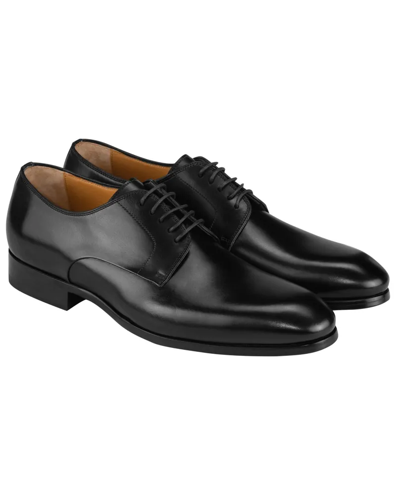 Magnanni Schnürschuhe Derby-Form mit Ledersohle in Schwarz