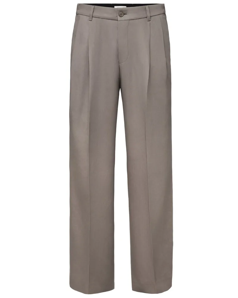 Drykorn Weit fallende Bundfaltenhose mit Lyocell-Anteil in Braun