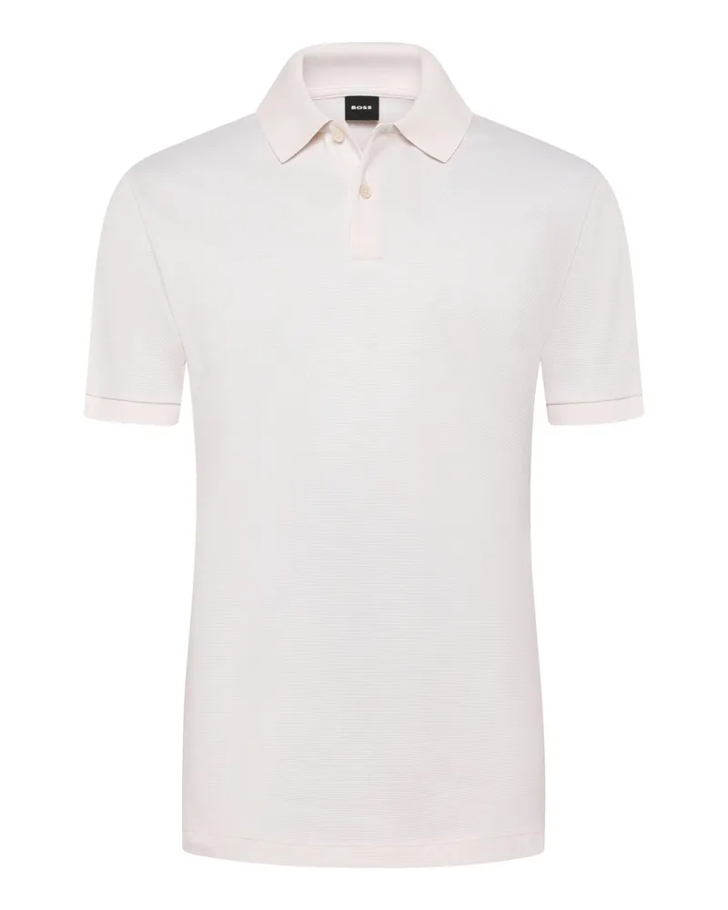 HUGO BOSS Unifarbenes Piqué-Poloshirt aus Baumwolle in Beige