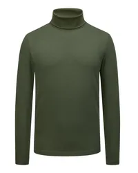 Stefan Brandt Jersey Rollkragenpullover aus Pima Baumwolle Oliv