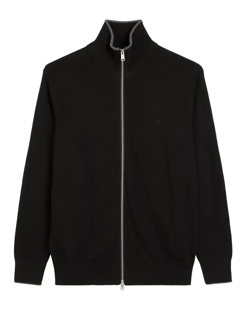 Marc O'Polo Leichte Strickjacke aus einem Baumwollgemisch, Regular Fit in Schwarz