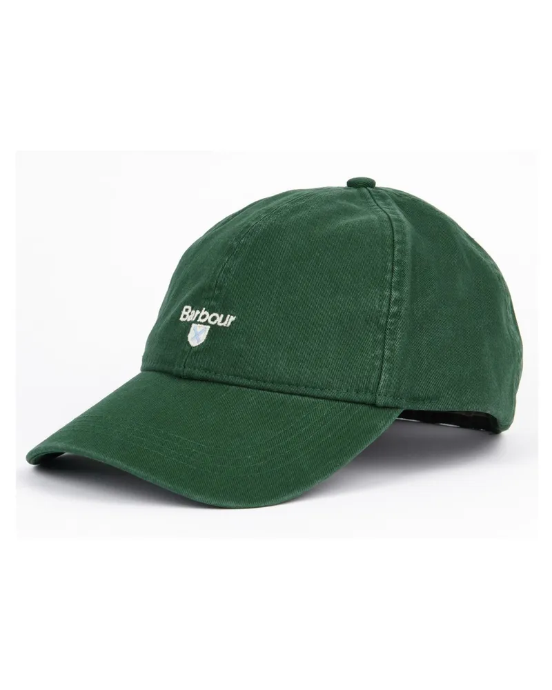 Barbour Cap aus Baumwolle mit Logo-Stickerei in Tanne
