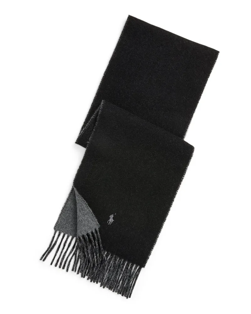 Ralph Lauren Softer Schal aus recycelter Wolle mit Fransen in Schwarz