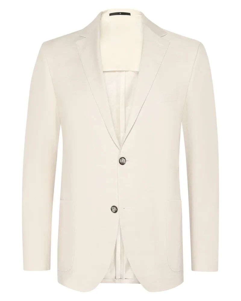 Dressler Stretch-Sakko aus einem Leinen-Lyocell-Mix, Regular Fit in Offwhite