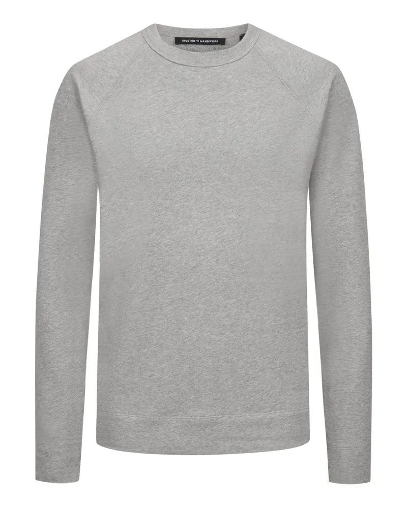 Trusted Handwork Sweatshirt aus Bio-Baumwolle mit Raglanärmeln in Grau