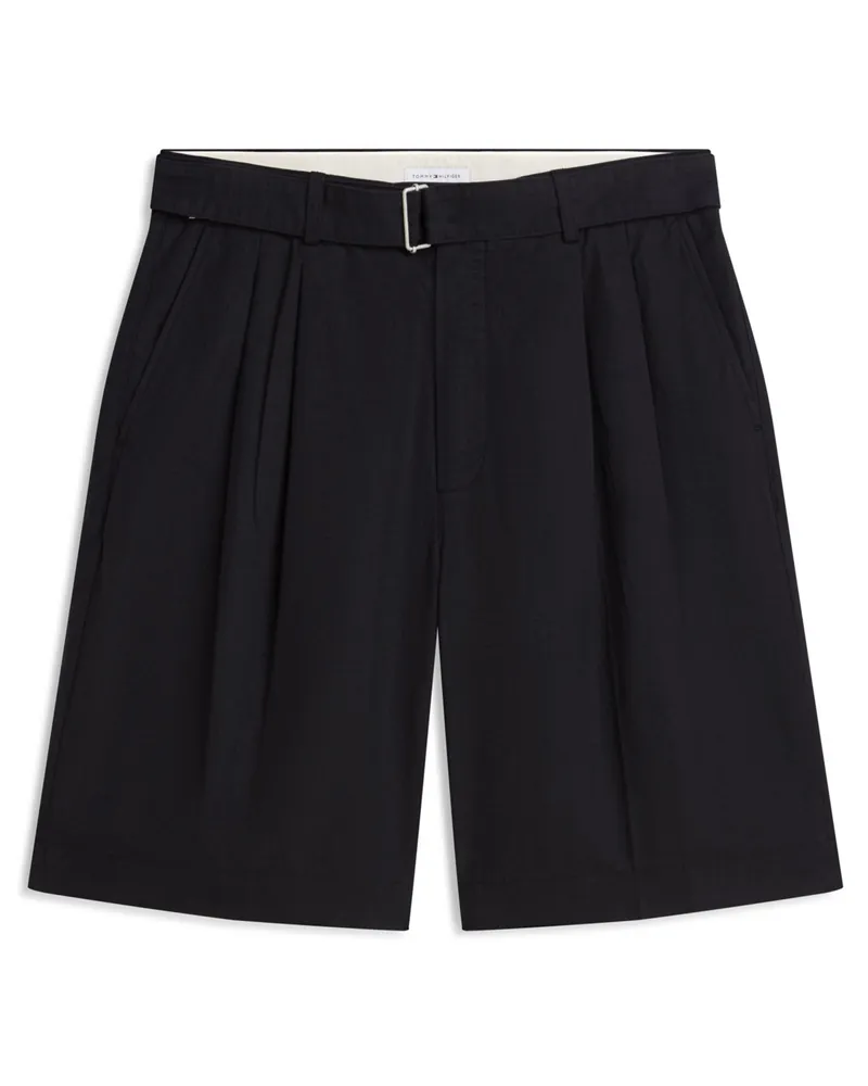 Tommy Hilfiger Leichte Shorts aus einem Baumwoll-Mix, Relaxed Fit in Schwarz