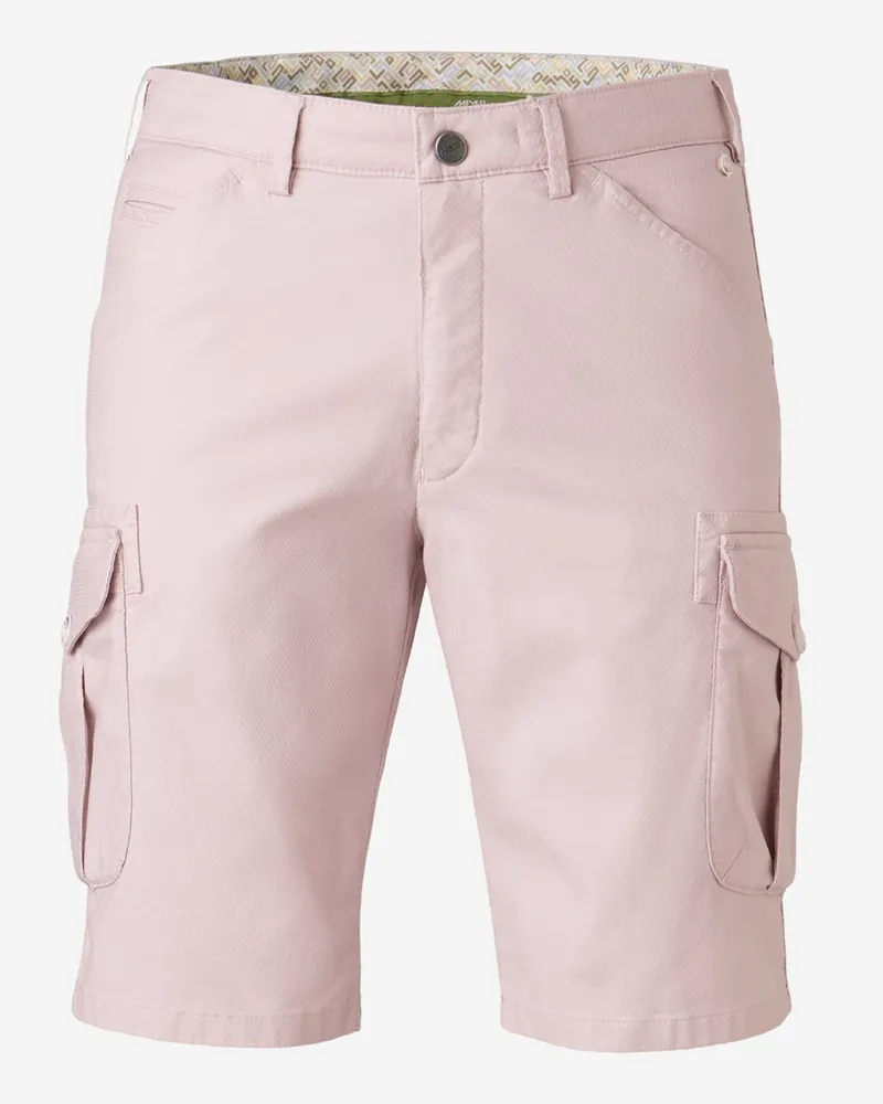 Meyer Hosen Cargoshorts Orlando mit Stretch und Struktur, Modern Fit in Rosenrot