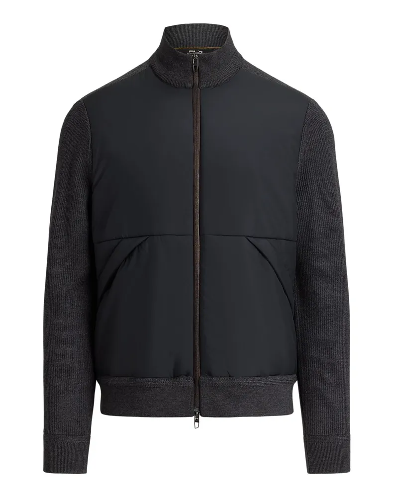 Ralph Lauren Strickjacke mit gesteppter Vorderseite in Anthrazit