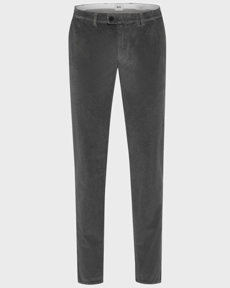 Brax Cord-Chino Fabio mit Lyocell, Modern Fit in Anthrazit