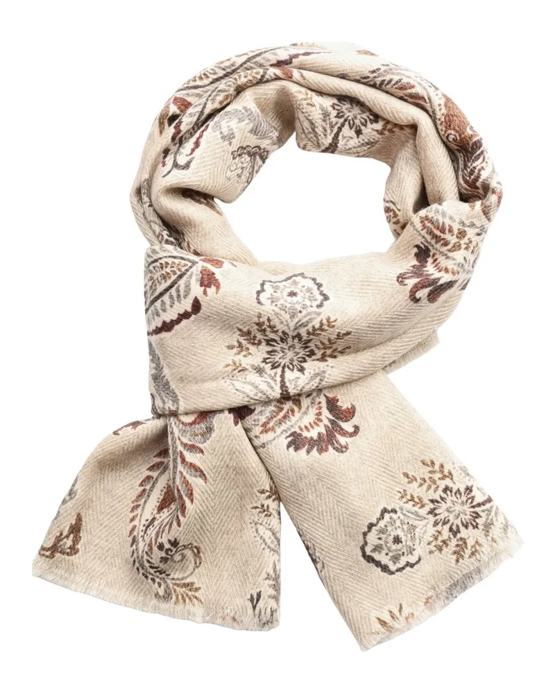 Gierre Milano Softer Wollschal mit Paisleymuster in Rot