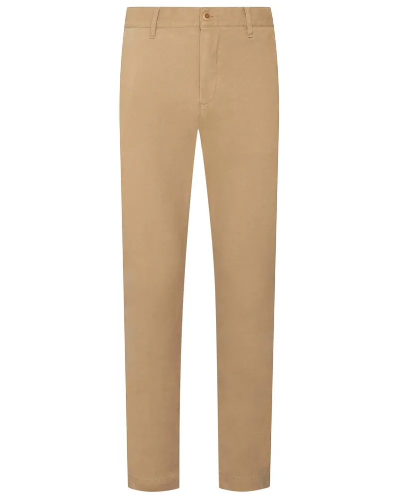 Alberto Premium-Chino Lou mit Twill-Textur, Regular in Beige