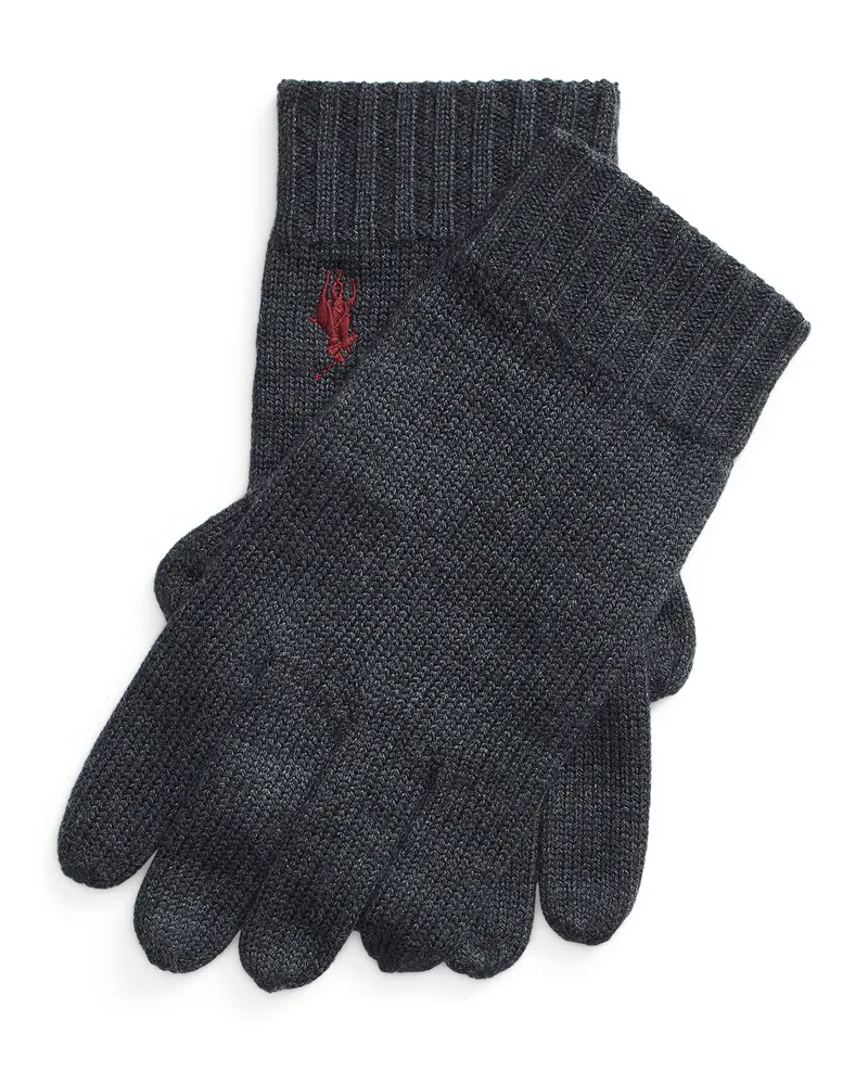 Ralph Lauren Handschuhe aus Wolle in Anthrazit