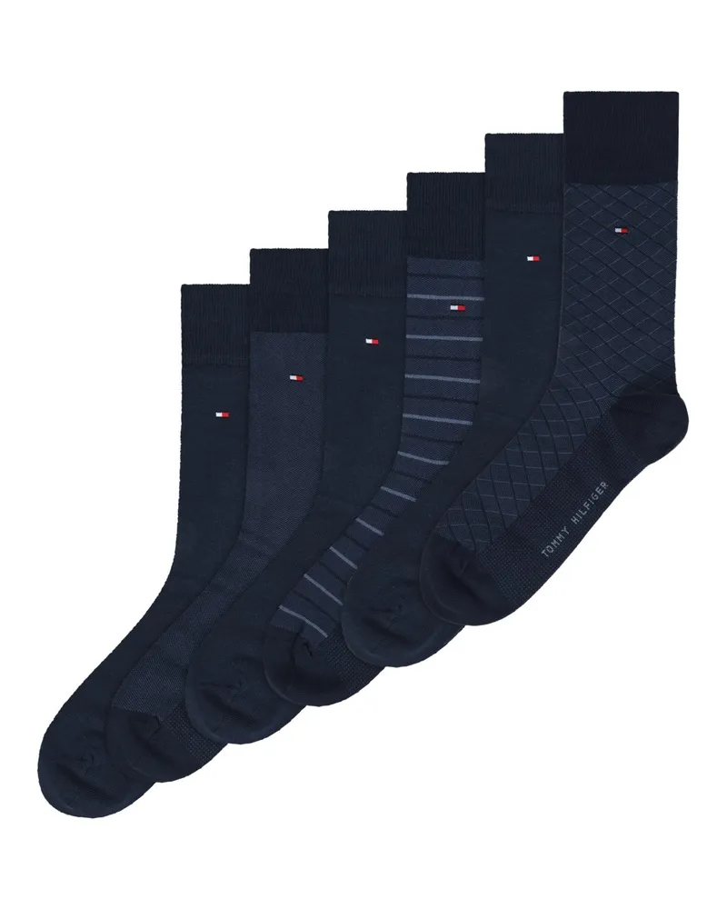 Tommy Hilfiger 6er-Pack Socken aus einem strapazierfähigem Baumwollgewebe in Marine