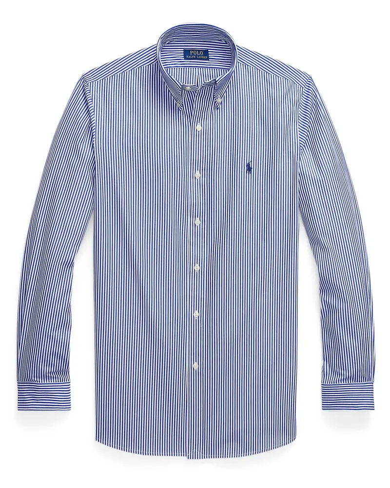 Ralph Lauren Custom Fit Hemd mit Streifenmuster und Stretchanteil in Marine