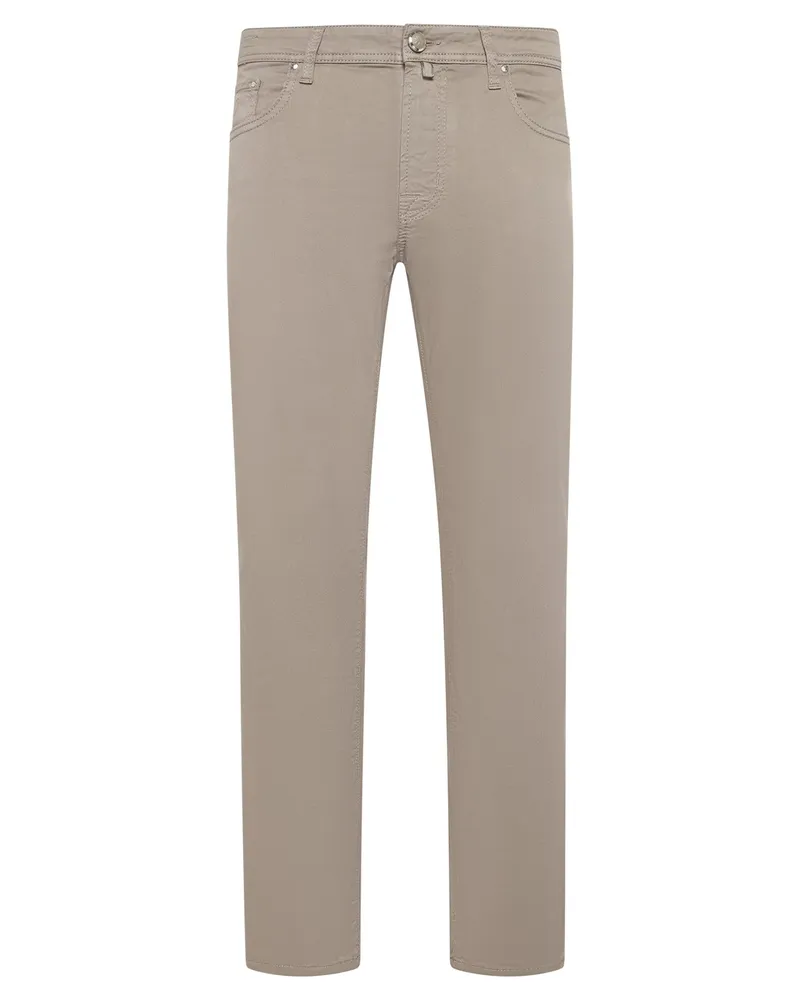 Jacob Cohën Edle Jeans mit Lyocell und Stretchanteil, Slim Fit in Hellbraun