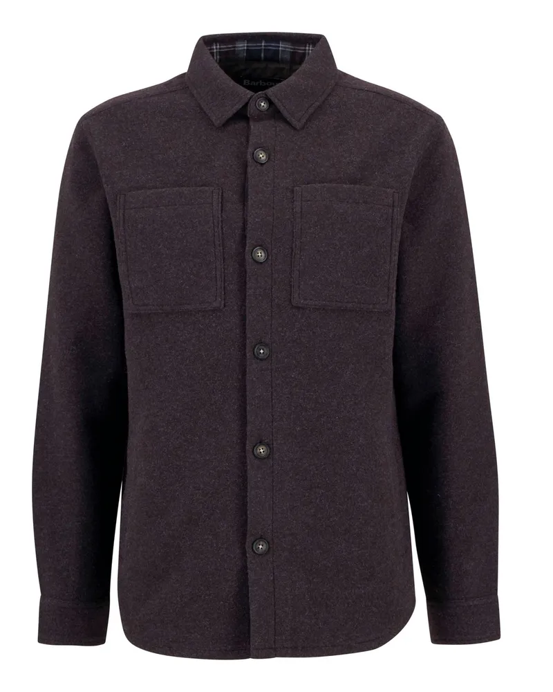 Barbour Overshirt aus einem Wollgemisch in Braun