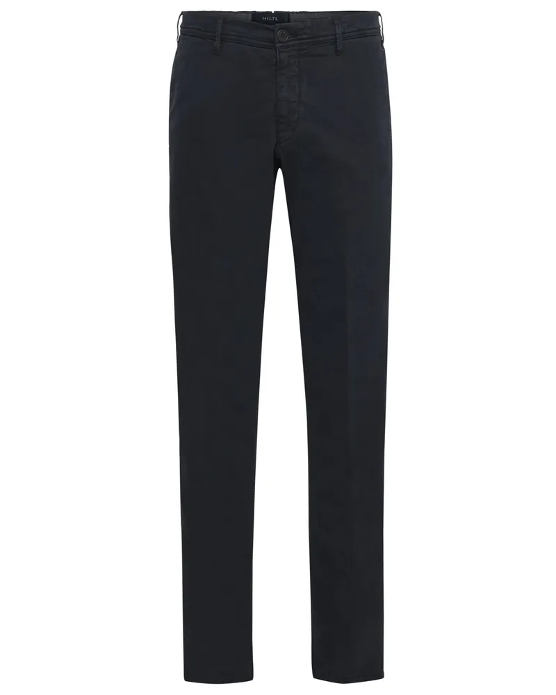 Hiltl Chino Tavi aus Gabardine-Oberstoff, Slim Fit in Marine